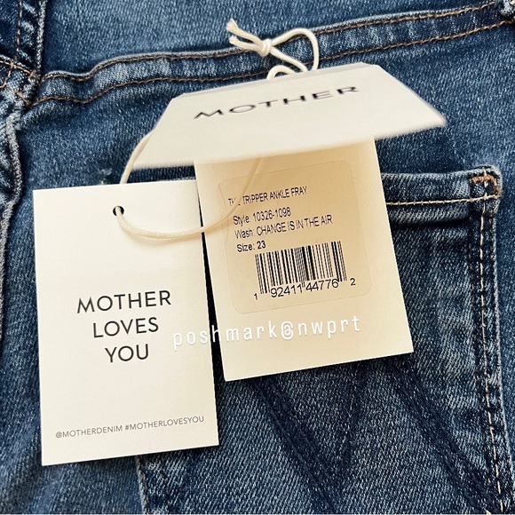 MOTHER Tripper Ankle Fray Change Is In The Air High Waisted Rise Hustler Crop 23 - Picture 6 of 14